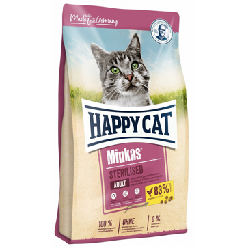 Happy Cat Ξηρά Τροφή Γάτας Minkas Sterilised 10kg